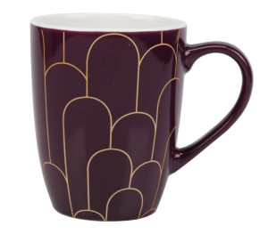 Kubek porcelanowy porcelana New Bone PURPLE 350 ml wzór nr 4 purpurowy fiol