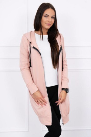 Bluza Sukienkowa Z Kapturem Ciemny Pudrowy Róż