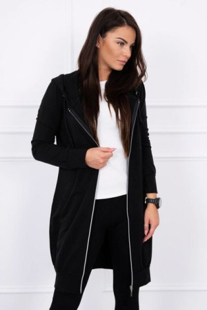 Bluza Sukienkowa Z Kapturem Czarna