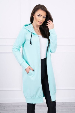 Bluza Sukienkowa Z Kapturem Miętowa
