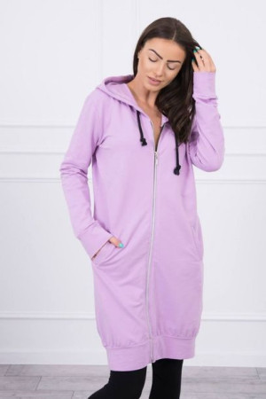 Bluza Sukienkowa Z Kapturem Fioletowa