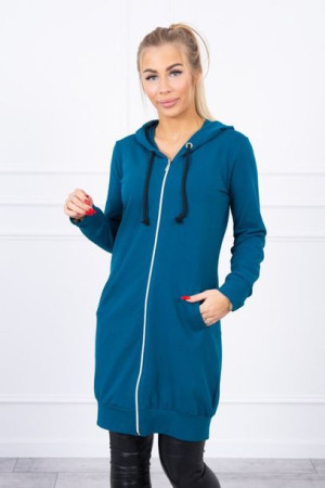 Bluza Sukienkowa Z Kapturem Morska
