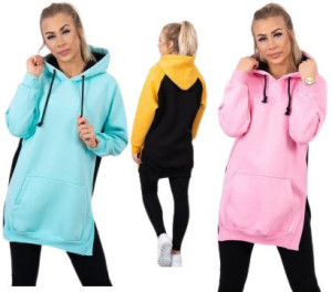 Bluza Damska Oversize Kangurka Z Kapturem Kolory