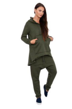 Dres Damski Komplet Bluza I Spodnie Baggy Khaki