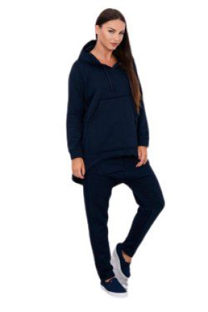 Dres Damski Komplet Bluza I Spodnie Baggy Granatowy