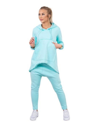 Dres Damski Komplet Bluza I Spodnie Baggy Miętowy