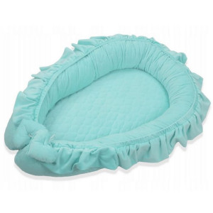 Kokon Niemowlęcy z falbanką Velvet - Mint