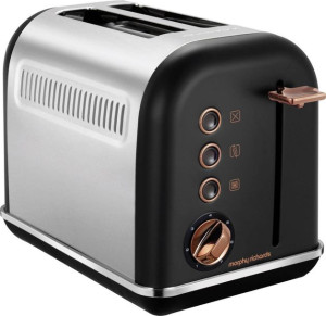 Toster Morphy Richards Accents Czarny Różowe Złoto 850W