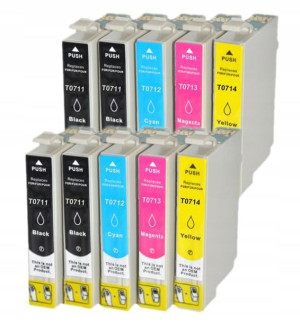 10x Epson T0711-0714 T711-714 Stylus D78 D92