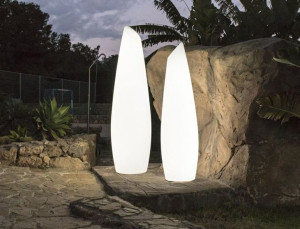 NEW GARDEN lampa ogrodowa FREDO 140  CABLE biała