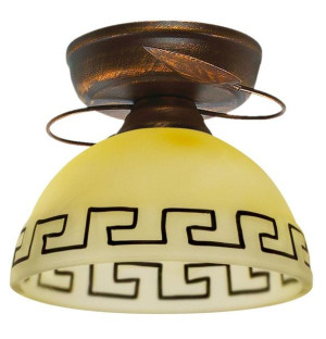 Lampa sufitowa brąz + miedź
