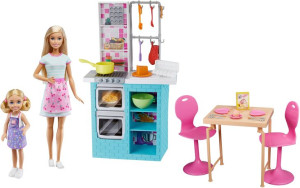 Barbie - Siostry - Wspólne Pieczenie + Lalki - Mattel - Hbx03