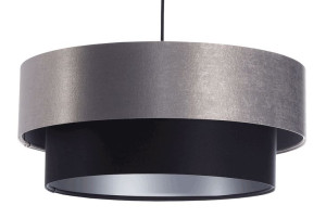 Szaro-czarna podwójna lampa wisząca - S414-Alfa