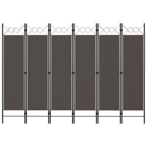 Parawan 6-panelowy, antracytowy, 240 x 180 cm