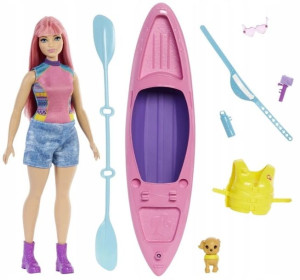 Lalka Barbie Daisy na kempingu + kajak 3+ Mattel