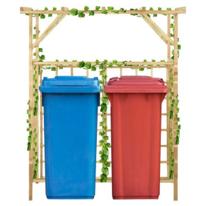 Pergola na dwa kosze na śmieci drewno sosna
