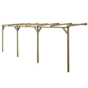 Pergola przyścienna 2x6x2.2m drewno