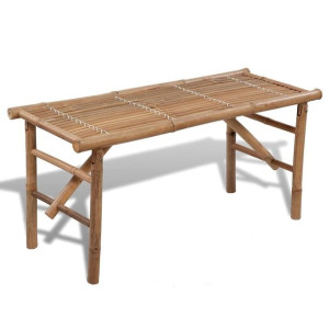Składana ławka ogrodowa 118cm bambusowa