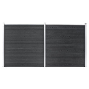 Ogrodzenie do ogrodu WPC 353x186cm szare