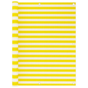 Parawan balkonowy żółto-biały 120x400cm HDPE