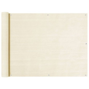 Parawan balkonowy kremowy 90x400cm HDPE