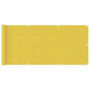 Parawan balkonowy żółty 75x500cm HDPE