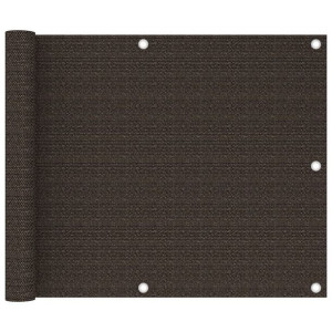 Parawan balkonowy brązowy 75x300cm HDPE