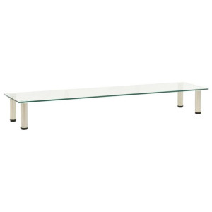 Stojak RTV przezroczysty 140x35x17cm szkło hartowane