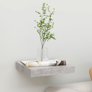Wisząca półka ścienna szary beton 23x23.5x3.8cm MDF