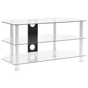 Szafka RTV przezroczysta 96x46x50cm hartowane szkło