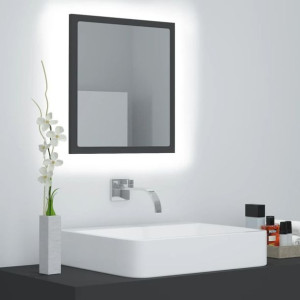 Lustro łazienkowe LED szare 40x8.5x37cm
