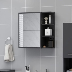 Szafka z lustrem szara 62.5x20.5x64cm