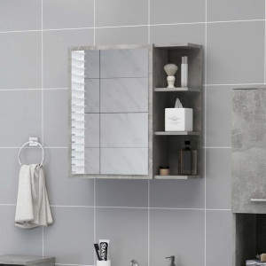 Szafka z lustrem szary beton 62.5x20.5x64cm płyta