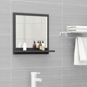 Lustro łazienkowe szare 40x10.5x37cm płyta wiórowa