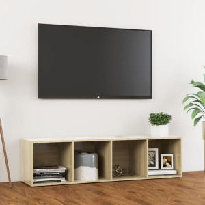 Szafka RTV dąb sonoma 142.5x35x36.5cm płyta wiórowa