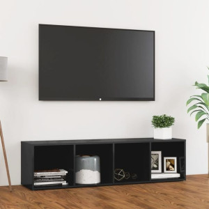 Szafka RTV połysk szara 142.5x35x36.5cm płyta
