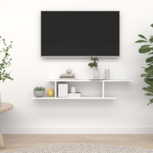 Szafka RTV wisząca biel połysk 125x18x23cm płyta