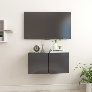 Szafki RTV wiszące szare 60x30x30cm