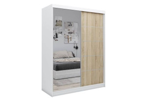 SZAFA Z LUSTREM 150 CM - Garderoba do Sypialni / Pokoju / Salonu