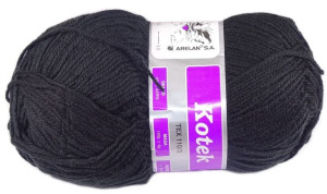 Włóczka Kotek  100 gr Czarna 7-2100
