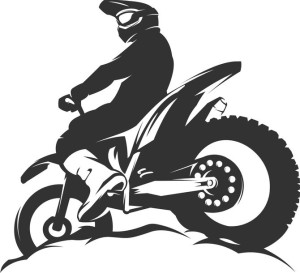 Naklejki na ścianę ścienne motor cross motocross
