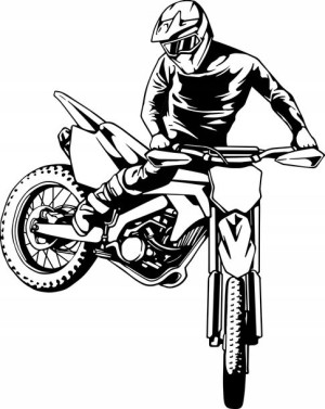 Naklejki na ścianę ścienne motor cross motocross 3