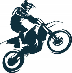 Naklejki na ścianę ścienne motor cross motocross 4