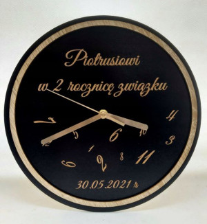 Zegar na prezent, pamiątka, rocznica, grawerowany