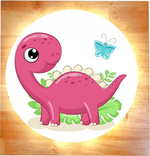 Lampka nocna DINOZAUR dinuś - SŁODZIAKI różowy