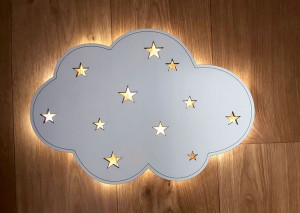 Lampka nocna dla dzieci LED chmurka gwiazdka