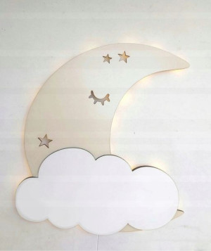 Lampka nocna dla dzieci LED księżyc chmurka LED