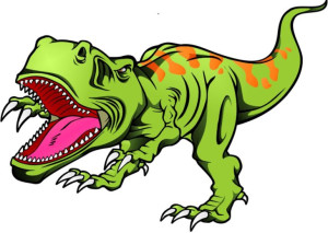 Naklejka na ścianę, drzwi, szafę DINOZAUR XXL