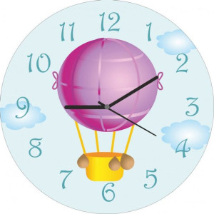 Zegar ścienny BALON BALONY do pokoju na prezent