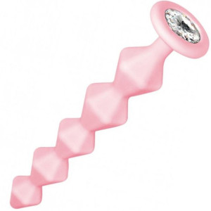 Lola Toys Anal bead with crystal Emotions Chummy Pink - Korek analny z diam